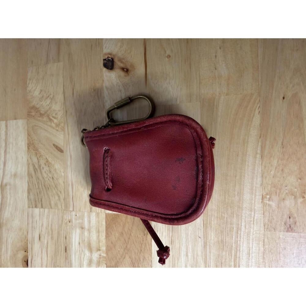 Vintage Coach Mini Daypack Key Fob Red Leather - READ Pen Writing AS-IS - Picture 3 of 5